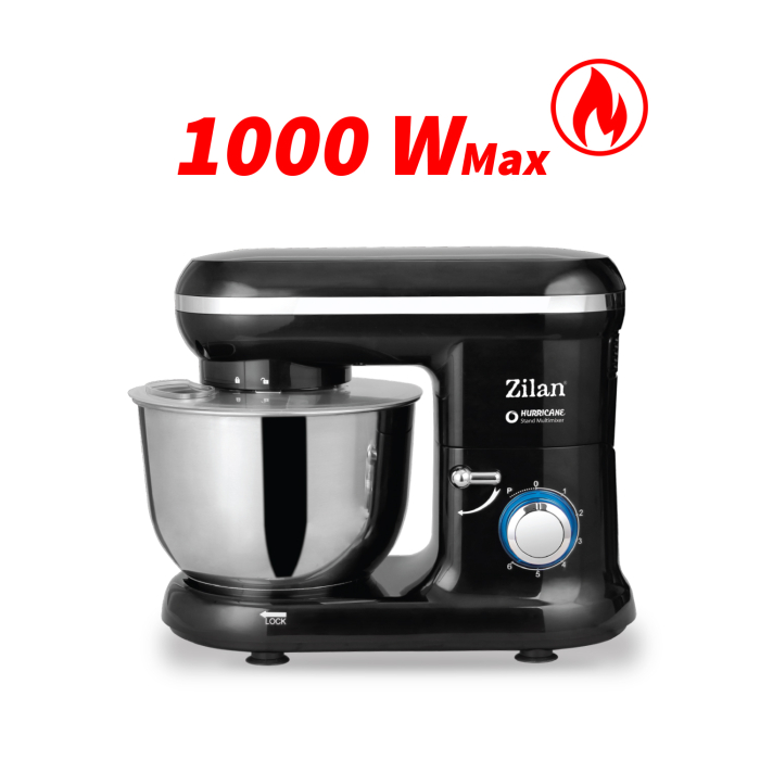 Multi-mixer Hurricane Zilan ZLN3185,negru 6 trepte + puls, 4.5L., 1000W,  [6]