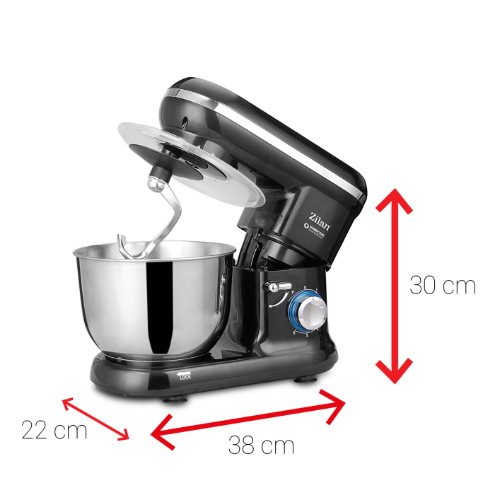 Multi-mixer Hurricane Zilan ZLN3185,negru 6 trepte + puls, 4.5L., 1000W,  [5]