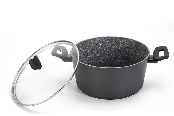 Oala cu capac sticla Zilan ZLN3321, Diametru 24 cm, Inaltime 12 cm, Material aluminiu, Interior granit, Compatibil inductie [3]