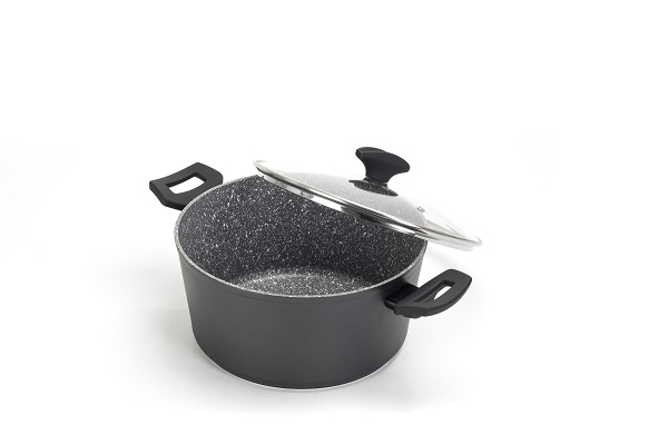 Oala cu capac sticla Zilan ZLN3321, Diametru 24 cm, Inaltime 12 cm, Material aluminiu, Interior granit, Compatibil inductie [4]