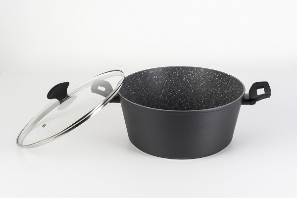 Oala cu capac sticla Zilan ZLN3338, Diametru 28 cm, Inaltime 13 cm, Material aluminiu, Interior granit, Compatibil inductie [3]