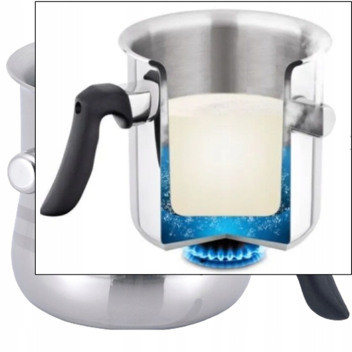 Oala pentru lapte cu fluier Floria ZLN1802 din otel inoxidabil, 3l [3]