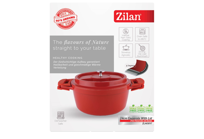 Oala RETRO Zilan ZLN0897 din 5 straturi de material, 24 cm diametru, Capacitate 4L [6]