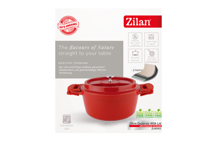 Oala RETRO Zilan ZLN0903 din 5 straturi de material, 28 cm diametru, Capacitate 6.3L [6]