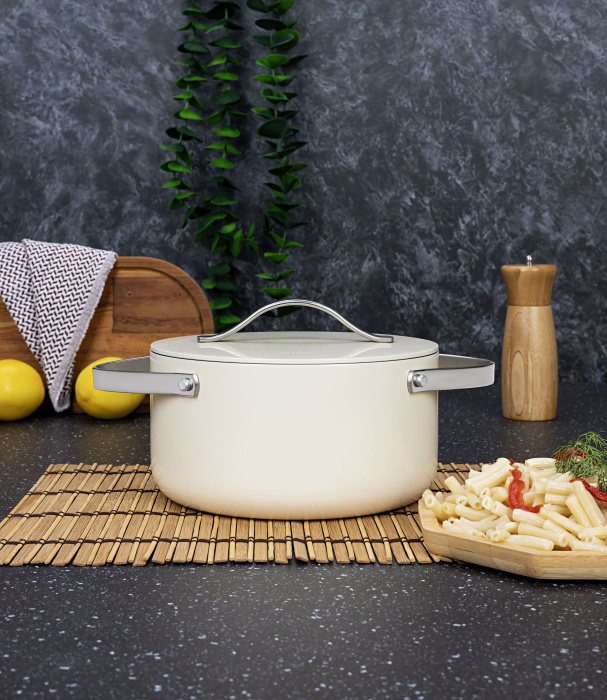 Oala Zilan ZLN0866 din 5 straturi de material, 20 cm diametru, capacitate 2.7l, Otel inoxidabil, Manere nituite [7]