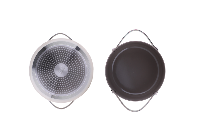 Oala Zilan ZLN0873 din 5 straturi de material, 24 cm diametru, capacitate 5.2l, manere nituite din otel inoxidabil [3]