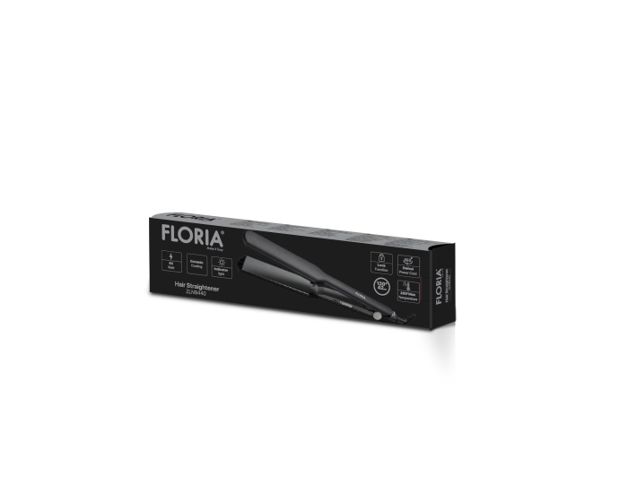Placa de par Floria ZLN9440 pentru indreptat, temperatura maxima de 200 grade, 62W, Negru [2]