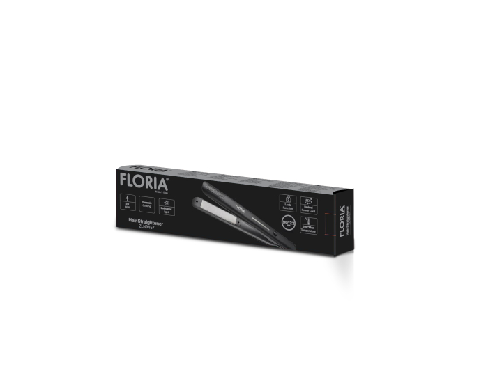 Placa Floria ZLN9457 pentru indreptat parul, temperatura maxima de 200 grade, 30W, Negru [2]