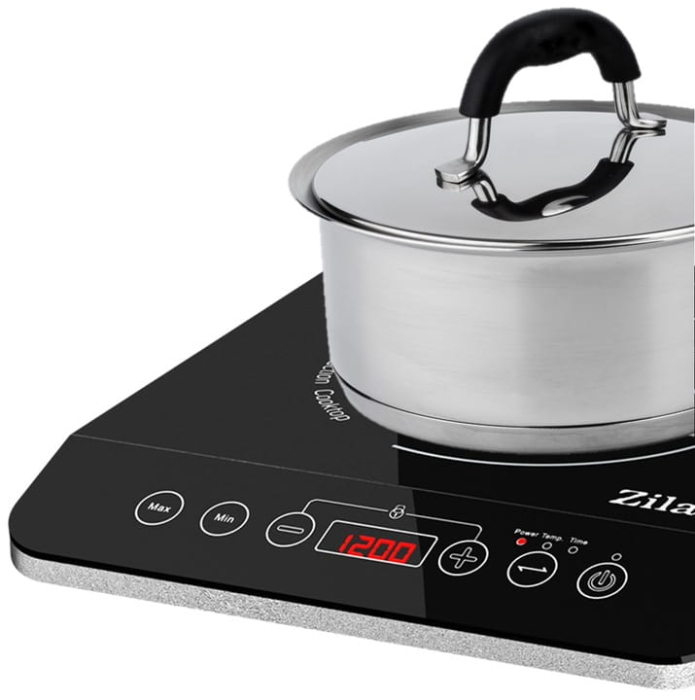 Plita cu inductie Zilan ZLN8078 Neagra, putere 2000W, geam din cristal negru [7]