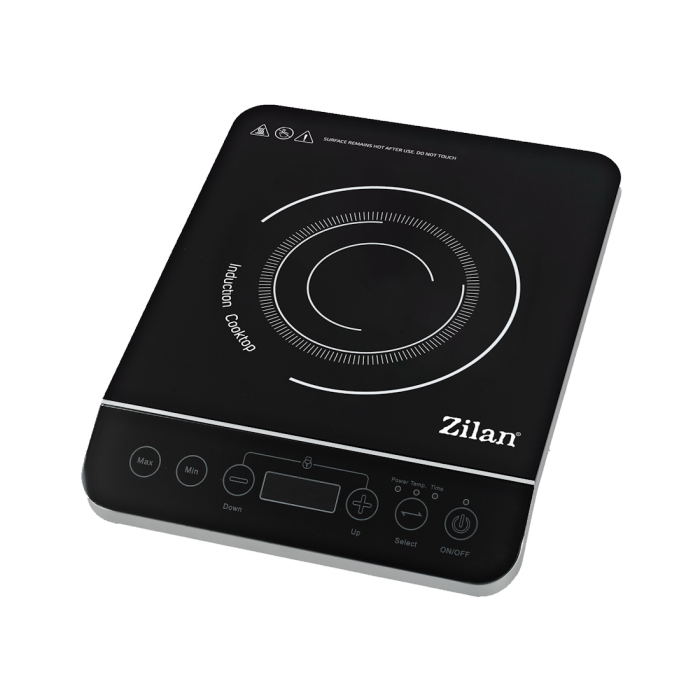 Plita cu inductie Zilan ZLN8078 Neagra, putere 2000W, geam din cristal negru [2]