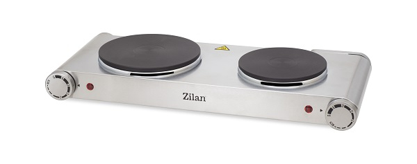 Plita electrica inox ZILAN ZLN0542, 58x33 cm, 2 ochiuri, 2250W [3]