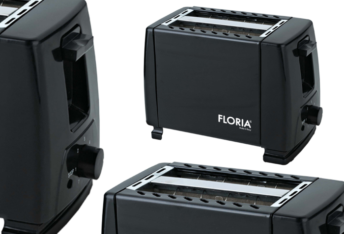 Prajitor de paine Floria ZLN1826 Negru, 700W, 7 nivele de control al temperaturii, buton de oprire [4]