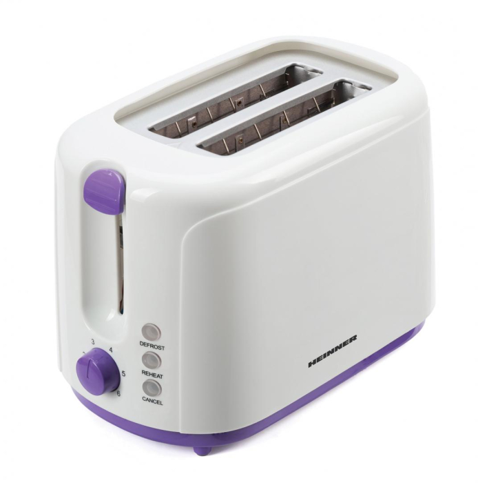 Prajitor de paine Heinner TP-750UV, 750W, 6 nivele de rumenire, 3 functii, control variabil al temperaturii, oprire automata, violet [2]