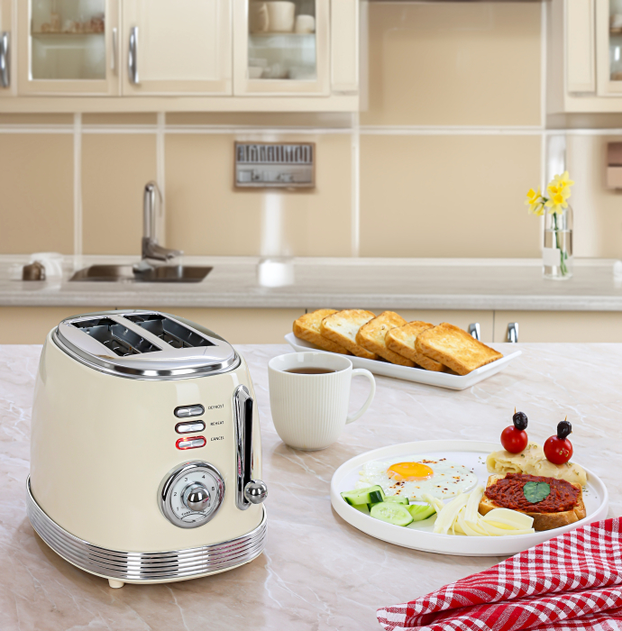Prajitor de paine Retro Zilan ZLN1191, 2 felii de paine, 850W, 6 trepte de temperatura si timer, dezghetare, reincalzire, picioruse antiderapante [6]