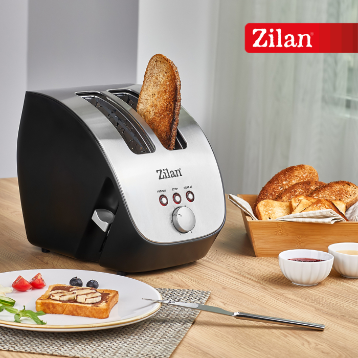 Prajitor de Paine ZILAN ZLN2690,negru/inox 1000W, 6 nivele de rumenire [2]