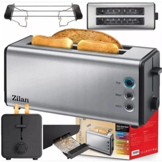 Prajitor paine dublu inox Zilan ZLN2720, 1300W, 6 grade de rumenire si functii multiple [9]