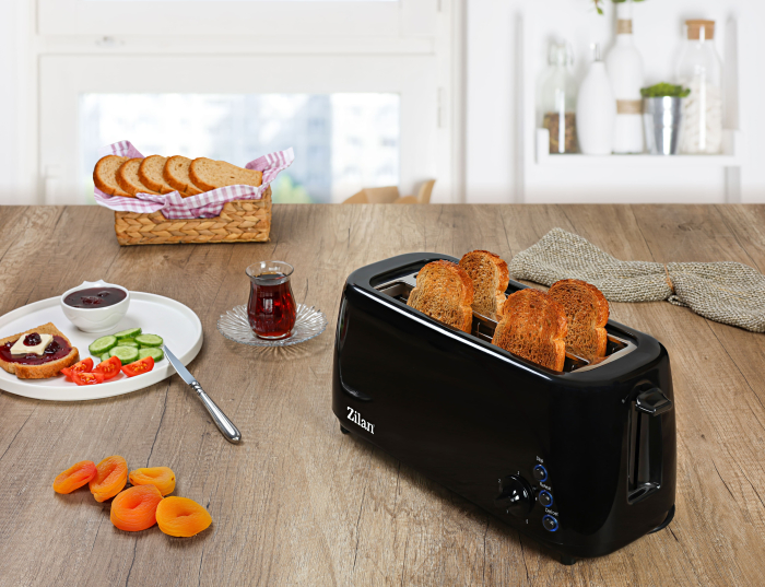 Prajitor paine dublu Zilan ZLN2713, Negru, 1400W, 5 grade rumenire si functii multiple [4]