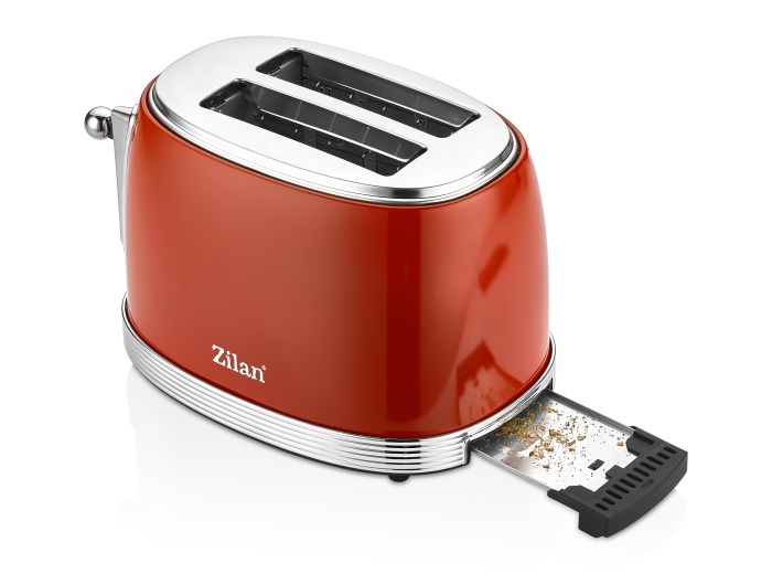 Prajitor RETRO Zilan ZLN7040 Rosu, 6 trepte de prajire, indicator luminos pentru semnalizare [2]