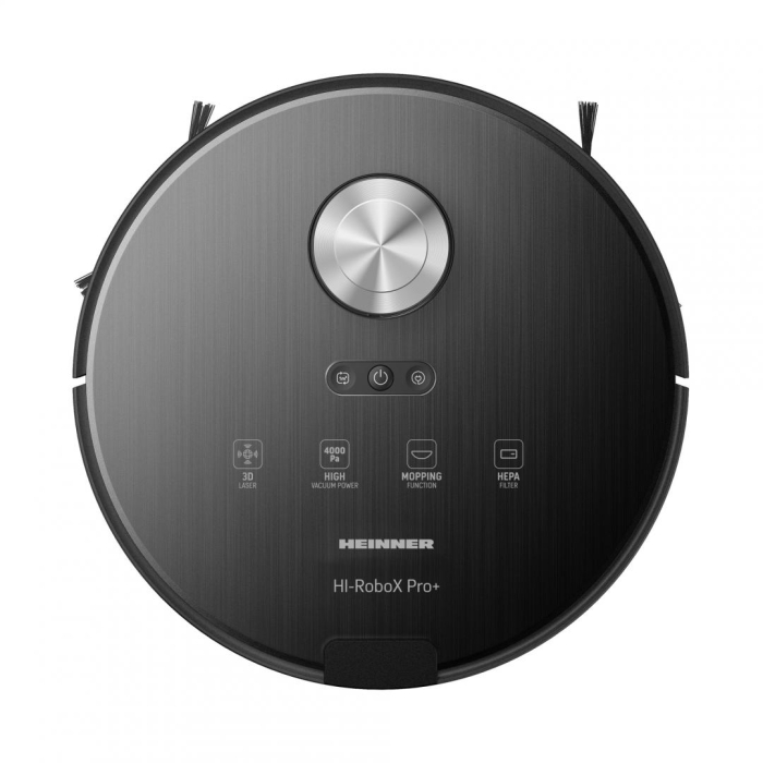 Robot de aspirare Heinner HI-RoboX+ HRVC-MAI52BK, WI-FI, aspirator si mop, 14.4V/ 5200 mAh, putere aspirare 4000Pa, motor BLDC, navigatie LDS, AI Technology, autonomie: 200 min, recipient praf:230 ml, [3]