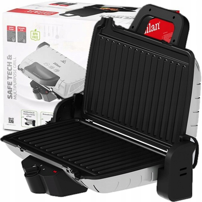 Sandwich-maker and Grill Zilan ZLN4021, 1600 W, Termostat reglabil, Placi antiaderente, Inox [8]