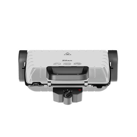 Sandwich-maker and Grill Zilan ZLN4021, 1600 W, Termostat reglabil, Placi antiaderente, Inox [6]
