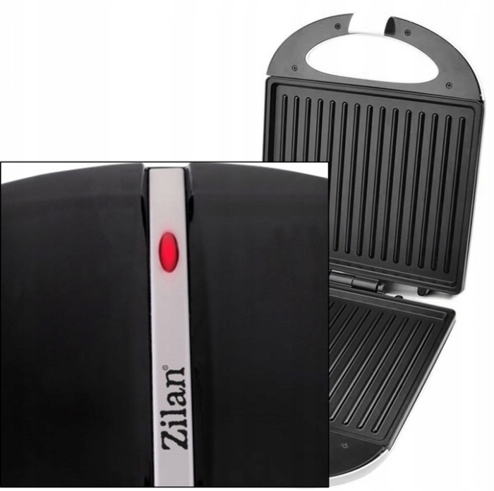Sandwich maker XL Zilan ZLN4841 Negru, putere 1600W, indicator luminos, capacitate 4 portii [8]