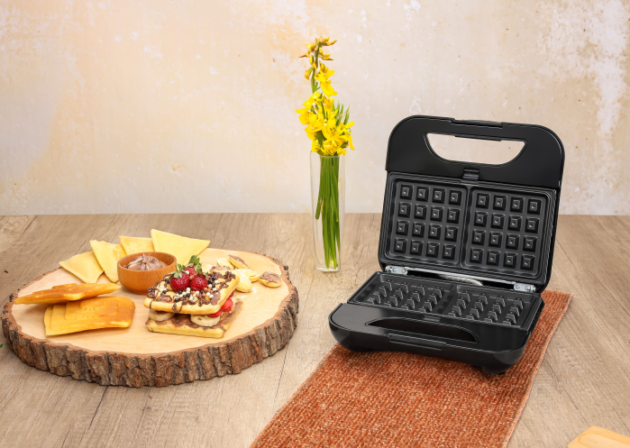 Sandwich-maker ZILAN 5 in 1 ZLN3932, Negru/Inox 800 W, 5 tipuri de placi grill, triunghi, sandwich, waffle, nuci, [4]