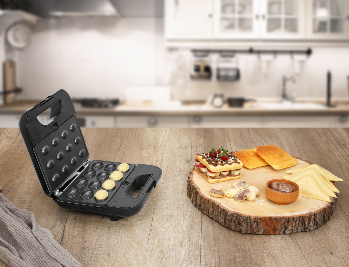 Sandwich-maker ZILAN 5 in 1 ZLN3932, Negru/Inox 800 W, 5 tipuri de placi grill, triunghi, sandwich, waffle, nuci, [7]