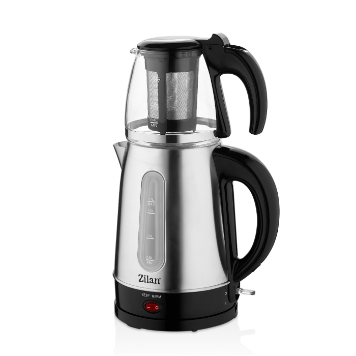 Set fierbator electric+ceainic FLORIA ZLN3581,Inox/Negru Putere 2200W, [7]