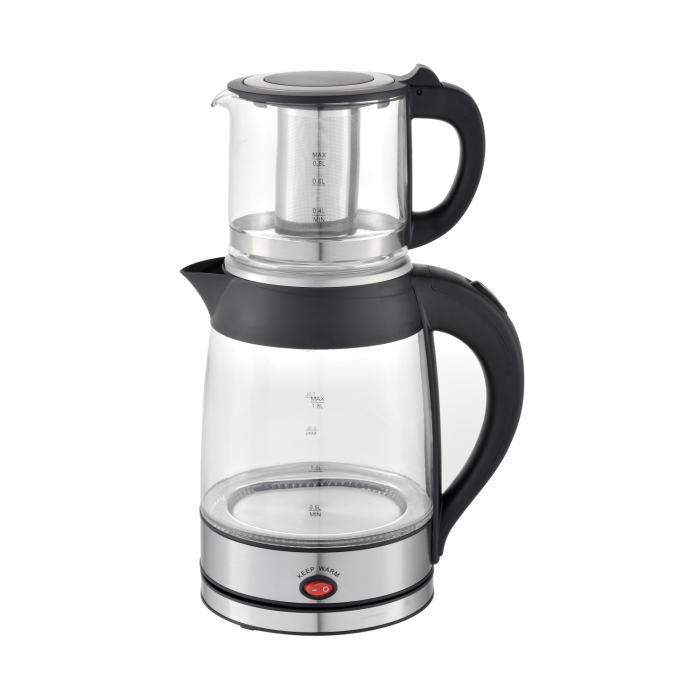 Set fierbator electric plus ceainic Zilan ZLN4858 Argintiu, putere 2200W, capacitate 1.8L si 0.8L [1]