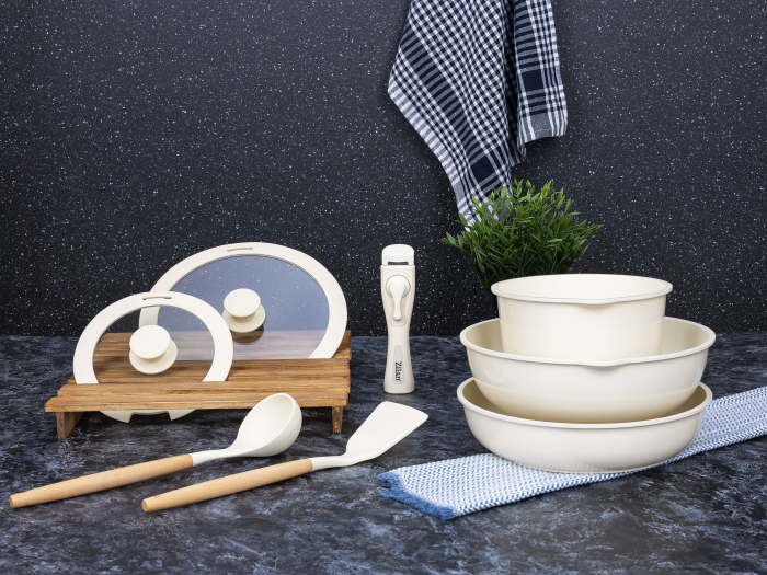 Set vase de gatit Zilan ZLN0965 din 8 piese, 5 straturi de material, compatibil cuptor [10]