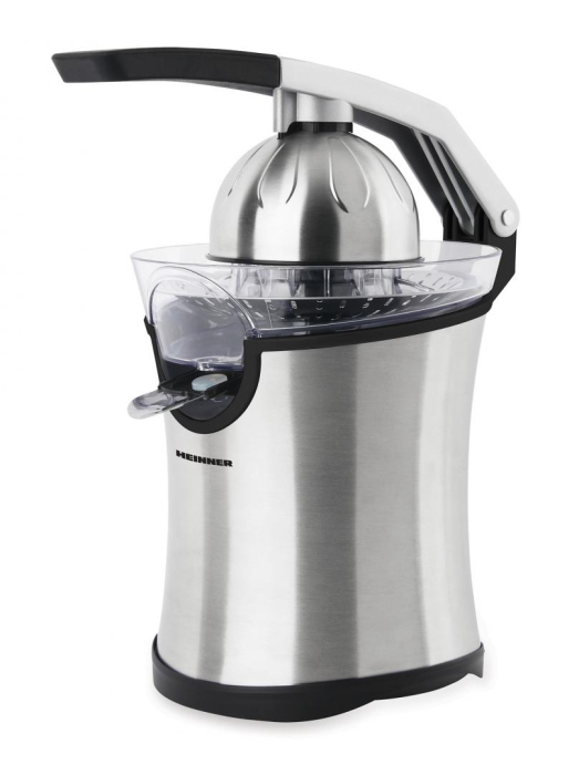 Storcator de citrice Heinner Aren HCP-160SS, 160W, 2 conuri, filtru inox, maner cu aluminiu turnat, picioruse antialunecare, inox [4]