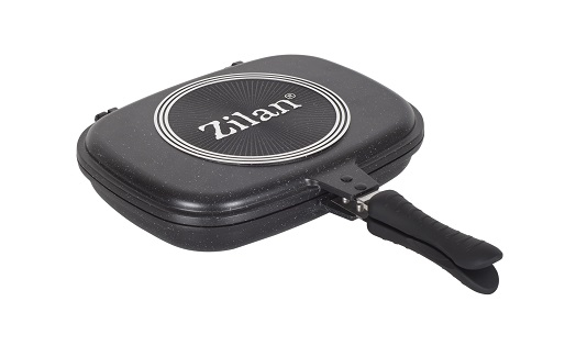 Tigaie dubla ZILAN ZLN9522,culoare negru Diametru 30 cm, garnitura silicon rezerva,  [4]