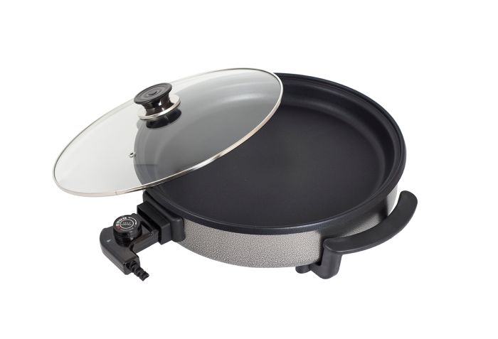 Tigaie electrica rotunda Floria ZLN4957, pizza grill, diametru 36 cm, 1500 W, capac sticla [3]