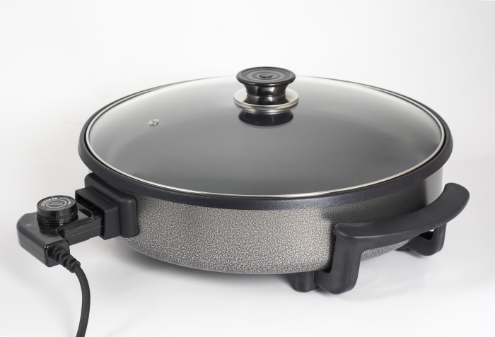 Tigaie electrica rotunda ZİLAN ZLN7870, pizza grill, diametru 38 cm, 1500 W, capac sticla, material non stick [3]