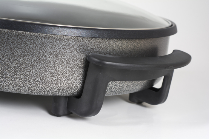 Tigaie electrica rotunda ZİLAN ZLN7870, pizza grill, diametru 38 cm, 1500 W, capac sticla, material non stick [7]