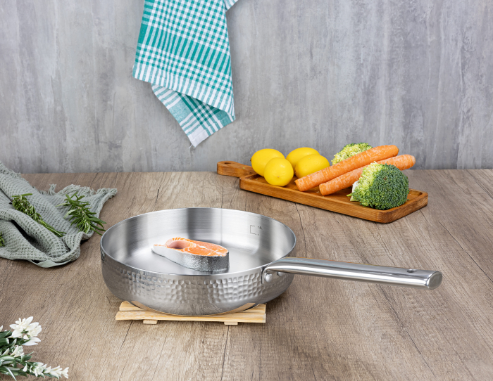 Tigaie inalta Zilan ZLN1337 din otel inoxidabil, 1.5L, Diametru 24 cm, Maner nituit, Maner din inox [2]