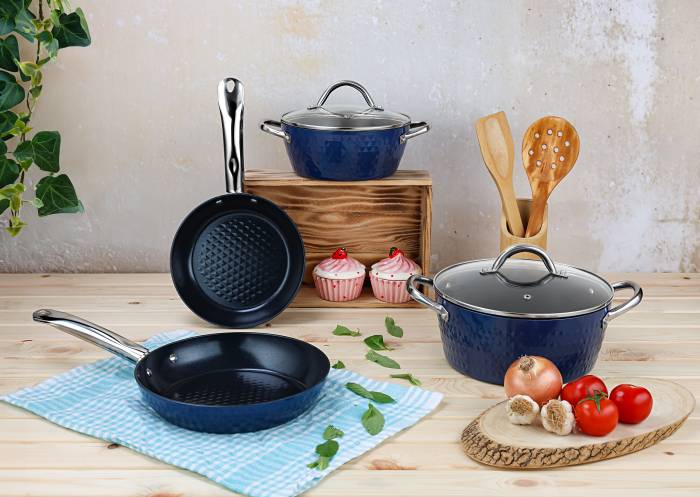 Tigaie Zilan ZLN9631 diamond, cu baza de inductie, ceramica si inox, usor de spalat, 24 cm,1.5L [10]