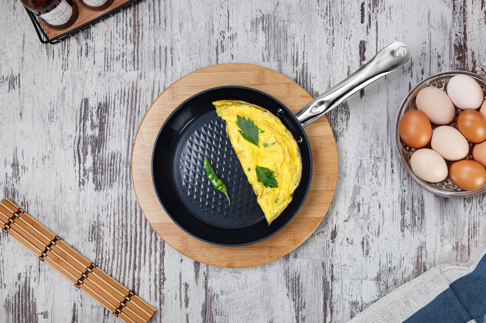 Tigaie Zilan ZLN9631 diamond, cu baza de inductie, ceramica si inox, usor de spalat, 24 cm,1.5L [3]