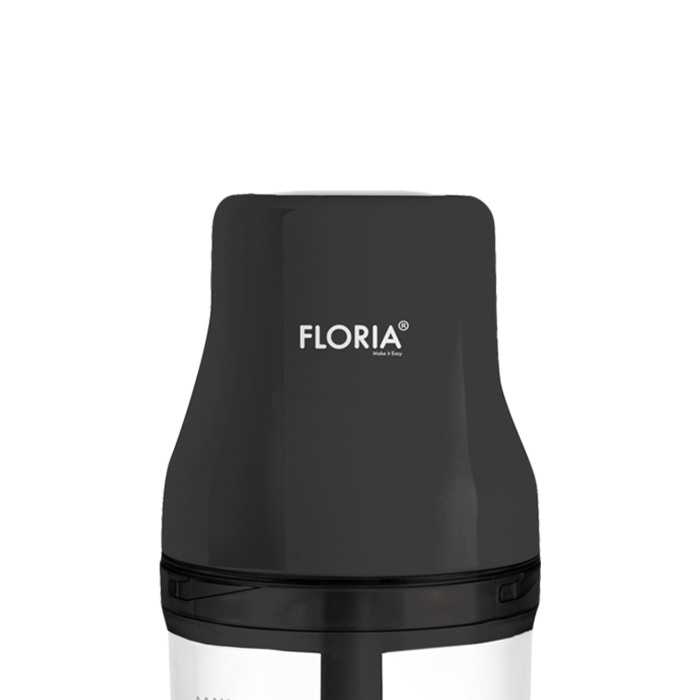 Tocator legume-fructe  chopper  FLORIA ZLN3035, putere 200W, capacitate vas 500 ml, cutit inox, negru [2]