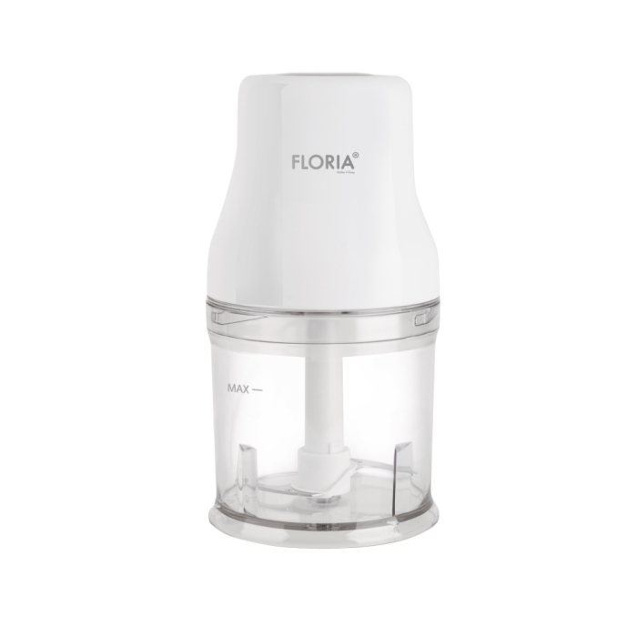 Tocator legume-fructe  chopper  FLORIA ZLN3042, putere 200W, capacitate vas 500 ml, cutit inox, alb [1]