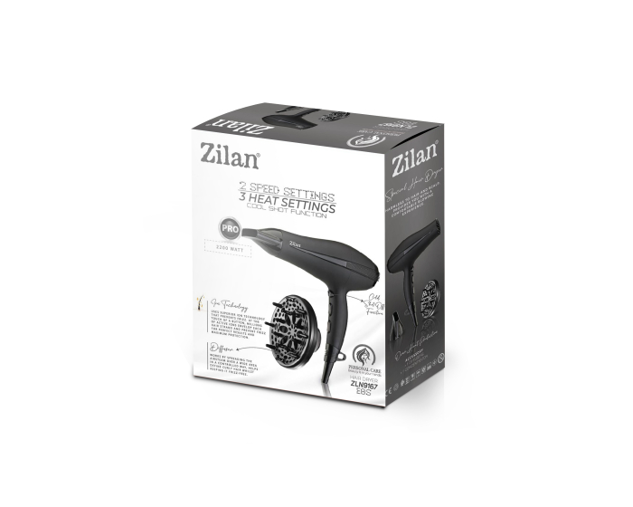 Uscator de par Zilan ZLN9167, 3 trepte de temperatura, 2 trepte de viteza, functie ionica, 2200W [3]