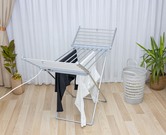 Uscator de rufe electric Zilan ZLN2060, suprafata 12m, inaltime ajustabila, aluminiu inoxidabil, pliabil, 230W [6]