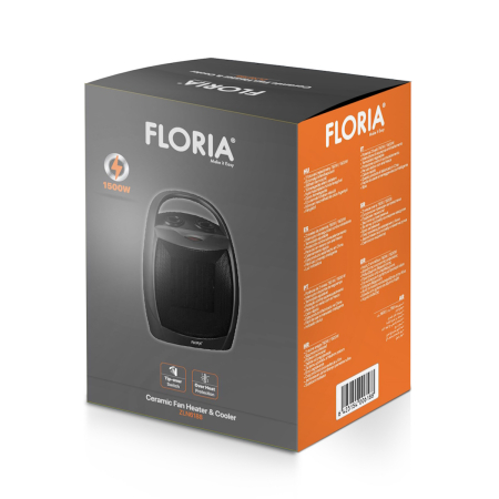 Aeroterma ceramica FLORIA ZLN6188, Putere 1500W, 2 trepte de reglare temperatura+aer rece, Termostat reglabil,Rezistenta ceramica [1]