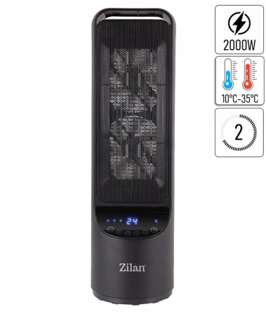 Aeroterma ceramica turn Zilan ZLN2052 Negru, 2000W, timer 8H, siguranta la rasturnare [5]