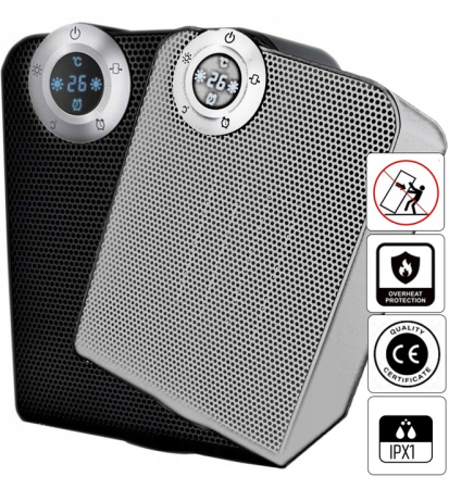 Aeroterma ceramica Zilan ZLN2021 Negru, 1800W, motor din cupru, rezistenta la apa IPX1 [6]