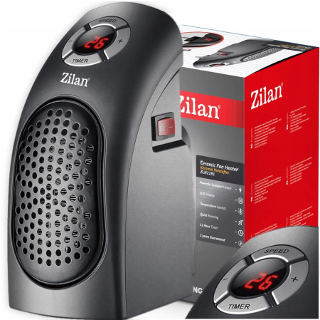 Aeroterma ceramica Zilan ZLN2281 Negru, ecran LCD, foarte puternica si comapacta [3]