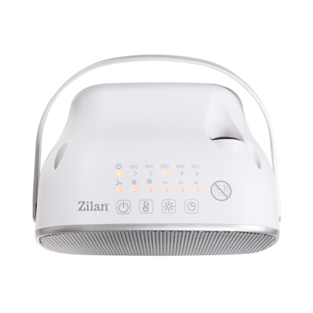 Aeroterma ceramica Zilan ZLN5671 Alba, cu maner de portabilitate, putere 1500W, timer [1]