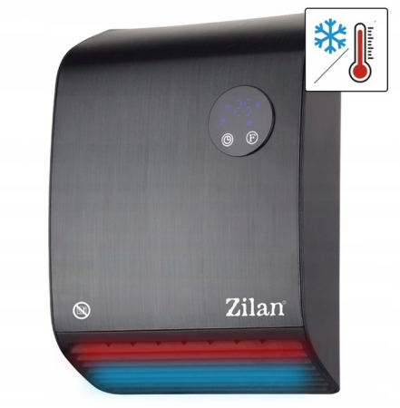 Aeroterma de perete Zilan ZLN5633 Negru, 2000W, desplay LED, senzor de pierdere a caldurii [6]