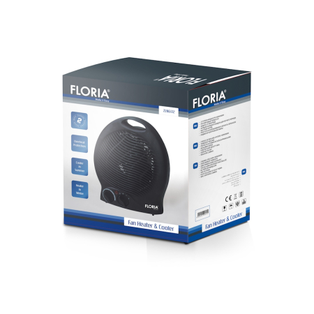 Aeroterma Floria ZLN6172,Negru Putere 2000W, 2 nivele de incalzire+rece, Protectie supraincalzire, Termostat reglabil, [1]